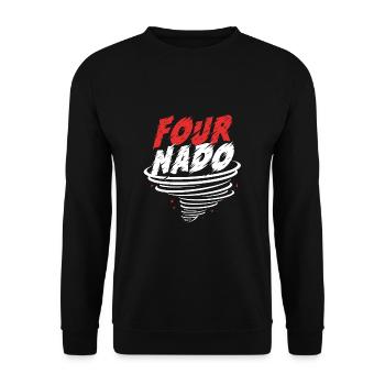 Tornado Birthday Children's Birthday Party - Unisex Sweatshirt - black - Front - Alina (178cm) & Michal (187cm)