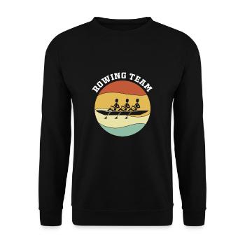 Rowing Team Rowing Rowing Rowing Boat Rowers - Unisex Sweatshirt - black - Front - Alina (178cm) & Michal (187cm)
