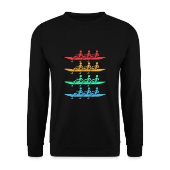 Rowing Team Rowing Rowing Rowing Boat Rowers - Unisex Sweatshirt - black - Front - Alina (178cm) & Michal (187cm)