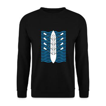 Rowing Team Rowing Rowing Rowing Boat Rowers - Unisex Sweatshirt - black - Front - Alina (178cm) & Michal (187cm)