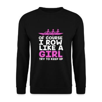 Rowing Team Rowing Rowing Rowing Boat Rowers - Unisex Sweatshirt - black - Front - Alina (178cm) & Michal (187cm)