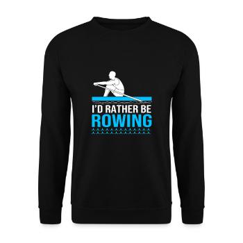 Rowing Team Rowing Rowing Rowing Boat Rowers - Unisex Sweatshirt - black - Front - Alina (178cm) & Michal (187cm)