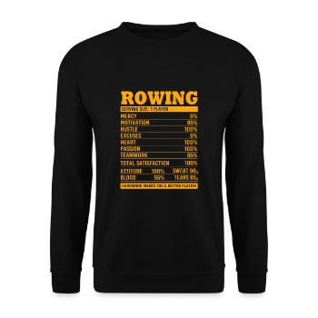 Rowing Team Rowing Rowing Rowing Boat Rowers - Unisex Sweatshirt - black - Front - Alina (178cm) & Michal (187cm)
