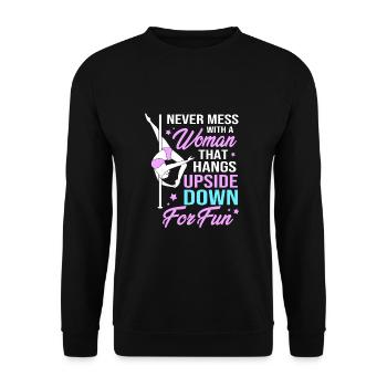 Pole Dance - Unisex Pullover - Schwarz - Vorne - Alina (178cm) & Michal (187cm)