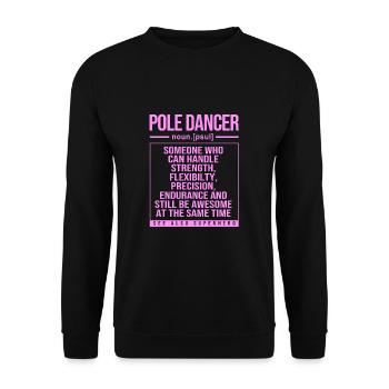 Pole Dance - Unisex Pullover - Schwarz - Vorne - Alina (178cm) & Michal (187cm)