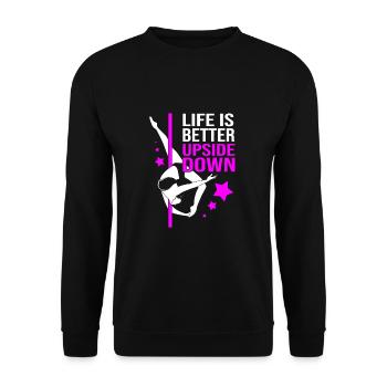 Pole Dance - Unisex Pullover - Schwarz - Vorne - Alina (178cm) & Michal (187cm)