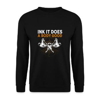 Tattoo Artist Tattoo Artist Tattooed Tattoo - Unisex Sweatshirt - black - Front - Alina (178cm) & Michal (187cm)