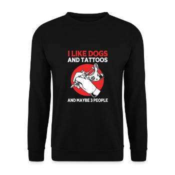 Tattoo Artist Tattoo Artist Tattooed Tattoo - Unisex Sweatshirt - black - Front - Alina (178cm) & Michal (187cm)