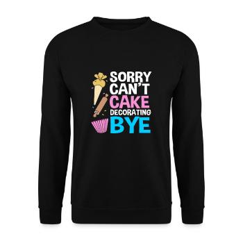 Gâteau Tartelette Décoration Gâteau - Sweat-shirt Unisexe - noir - Devant - Alina (178cm) & Michal (187cm)