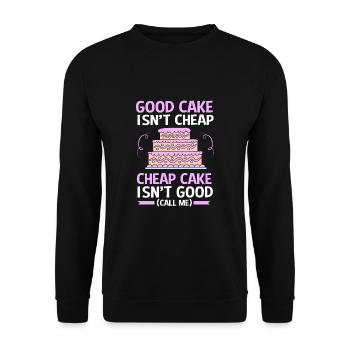 Gâteau Tartelette Décoration Gâteau - Sweat-shirt Unisexe - noir - Devant - Alina (178cm) & Michal (187cm)