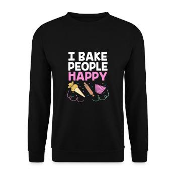 Gâteau Tartelette Décoration Gâteau - Sweat-shirt Unisexe - noir - Devant - Alina (178cm) & Michal (187cm)