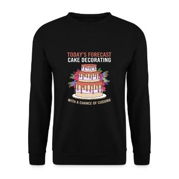 Gâteau Tartelette Décoration Gâteau - Sweat-shirt Unisexe - noir - Devant - Alina (178cm) & Michal (187cm)
