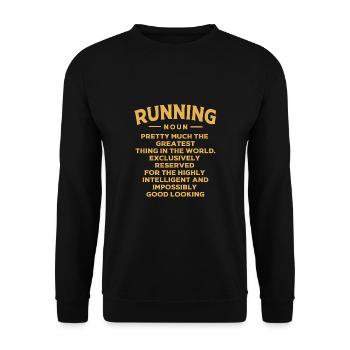 Marathon Marathonläufer - Unisex Pullover - Schwarz - Vorne - Alina (178cm) & Michal (187cm)