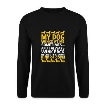 Teckel - Sweat-shirt Unisexe - noir - Devant - Alina (178cm) & Michal (187cm)