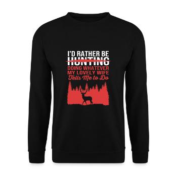 Chasse au chasseur - Sweat-shirt Unisexe - noir - Devant - Alina (178cm) & Michal (187cm)