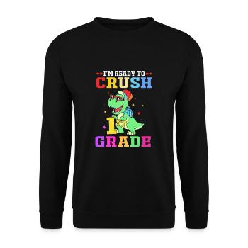 First Year - Unisex Sweatshirt - black - Front - Alina (178cm) & Michal (187cm)