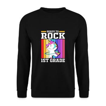 First Year - Unisex Sweatshirt - black - Front - Alina (178cm) & Michal (187cm)