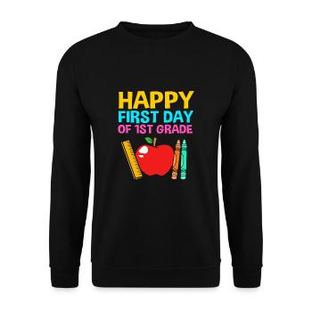 First Year - Unisex Sweatshirt - black - Front - Alina (178cm) & Michal (187cm)