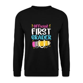 First Year - Unisex Sweatshirt - black - Front - Alina (178cm) & Michal (187cm)