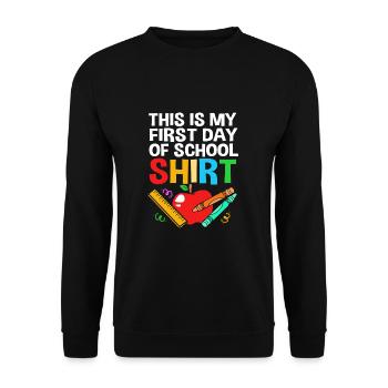 First Year - Unisex Sweatshirt - black - Front - Alina (178cm) & Michal (187cm)