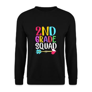 2nd Grade - Unisex Sweatshirt - black - Front - Alina (178cm) & Michal (187cm)
