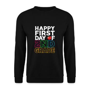 2nd Grade - Unisex Sweatshirt - black - Front - Alina (178cm) & Michal (187cm)