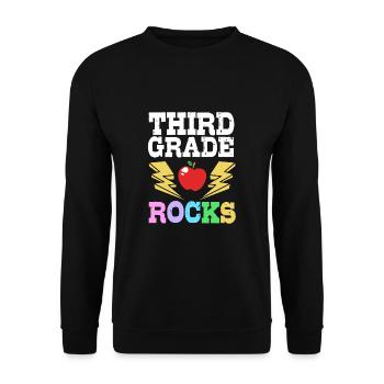 3rd Grade - Unisex Sweatshirt - black - Front - Alina (178cm) & Michal (187cm)