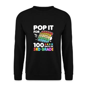 3. Klasse - Unisex Pullover - Schwarz - Vorne - Alina (178cm) & Michal (187cm)