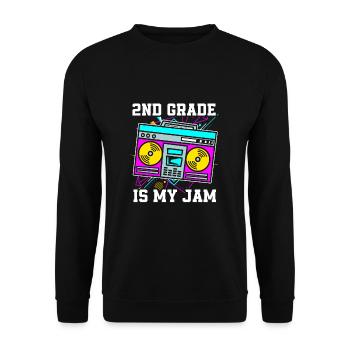 2nd Grade - Unisex Sweatshirt - black - Front - Alina (178cm) & Michal (187cm)