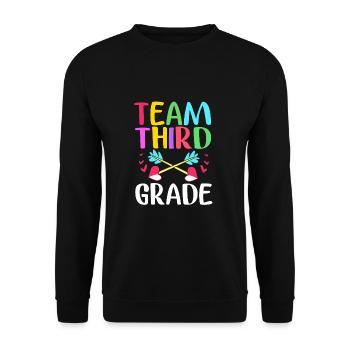 3rd Grade - Unisex Sweatshirt - black - Front - Alina (178cm) & Michal (187cm)