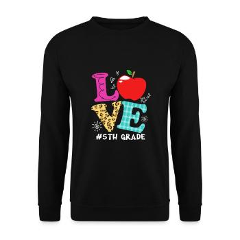 5th Grade - Unisex Sweatshirt - black - Front - Alina (178cm) & Michal (187cm)
