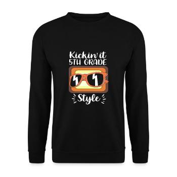 5th Grade - Unisex Sweatshirt - black - Front - Alina (178cm) & Michal (187cm)