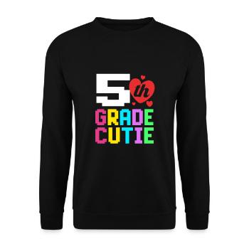 5th Grade - Unisex Sweatshirt - black - Front - Alina (178cm) & Michal (187cm)
