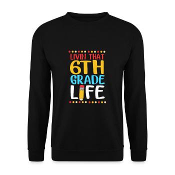 6th Grade - Unisex Sweatshirt - black - Front - Alina (178cm) & Michal (187cm)
