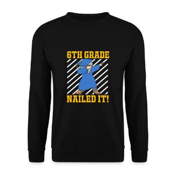 6th Grade - Unisex Sweatshirt - black - Front - Alina (178cm) & Michal (187cm)