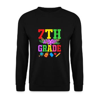 7th Grade - Unisex Sweatshirt - black - Front - Alina (178cm) & Michal (187cm)