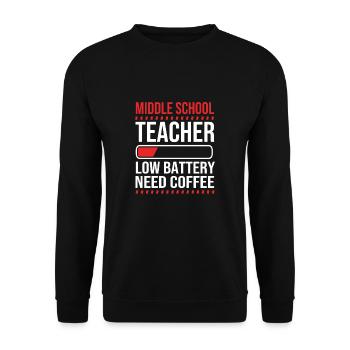 Middle School Teachers - Unisex Sweatshirt - black - Front - Alina (178cm) & Michal (187cm)