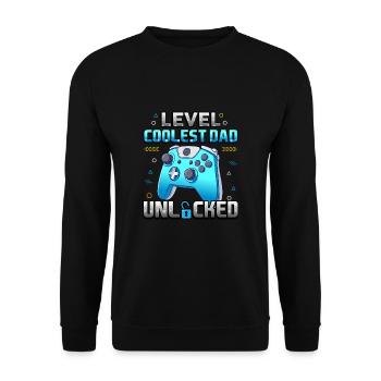 Level Coolster Vater freigeschaltet - Unisex Pullover - Schwarz - Vorne - Alina (178cm) & Michal (187cm)
