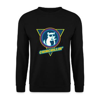 Chinchilla lustiges Entspannen Nagetiere - Unisex Pullover - Schwarz - Vorne - Alina (178cm) & Michal (187cm)