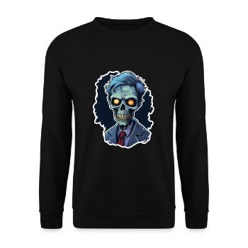 Zombie d’Halloween - Sweat-shirt Unisexe - noir - Devant - Alina (178cm) & Michal (187cm)