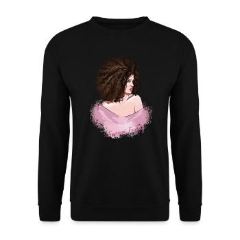 Young pretty woman and summer feeling - Unisex Sweatshirt - black - Front - Alina (178cm) & Michal (187cm)