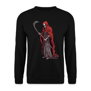 The Grim Reaper - Unisex Sweatshirt - black - Front - Alina (178cm) & Michal (187cm)