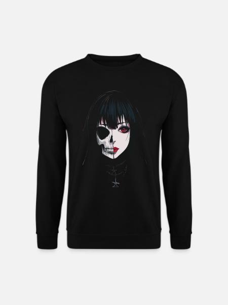 Skeletal Face Girl - Unisex Sweatshirt - black