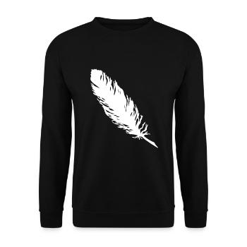 feather - Unisex Sweatshirt - black - Front - Alina (178cm) & Michal (187cm)