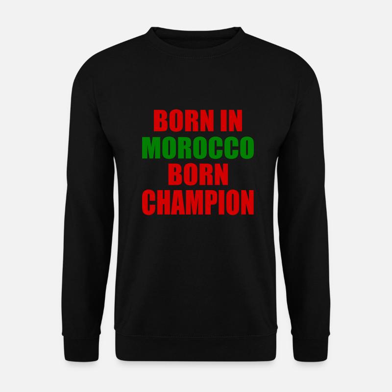 born in morocco born champion - marokko - Unisex sweater - sort