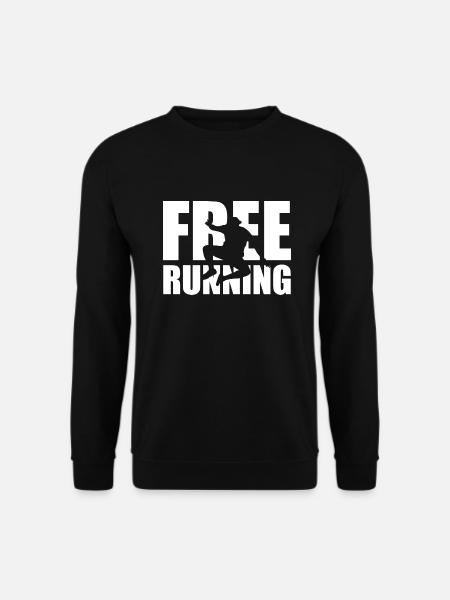 Freerunning Free Running Run Sprung Geschenk - Unisex Pullover - Schwarz
