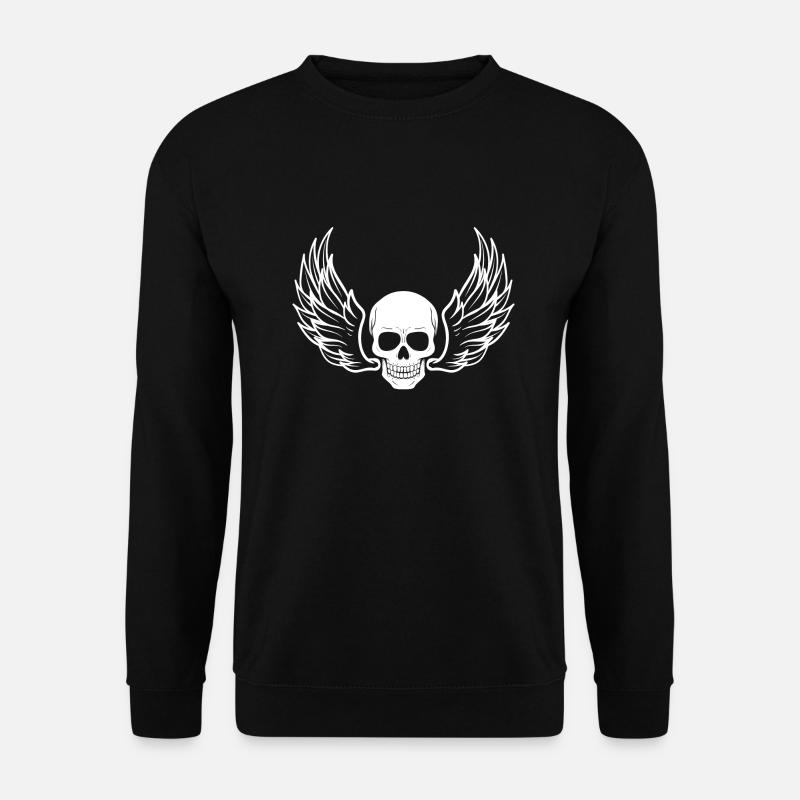 Skull with wings - Unisex Sweatshirt - black