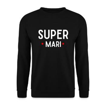 Evg mariage super-héros cadeau anniversaire - Sweat-shirt Unisexe - noir - Devant - Alina (178cm) & Michal (187cm)