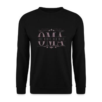Grand-mère Le meilleur cadeau du monde pour l’anniversaire de grand-mère - Sweat-shirt Unisexe - noir - Devant - Alina (178cm) & Michal (187cm)