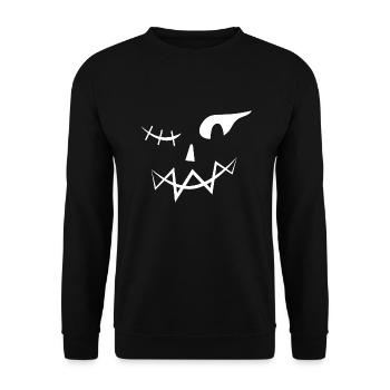 Halloween Kostüm Party Geschenkidee T-shirt Design - Unisex Pullover - Schwarz - Vorne - Alina (178cm) & Michal (187cm)